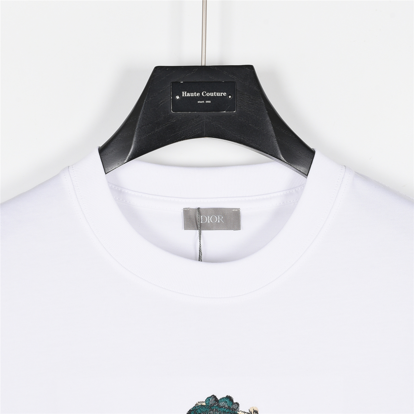 Dior/迪奥 25ss 字母小恐龙刺绣短袖T恤黑色 白色