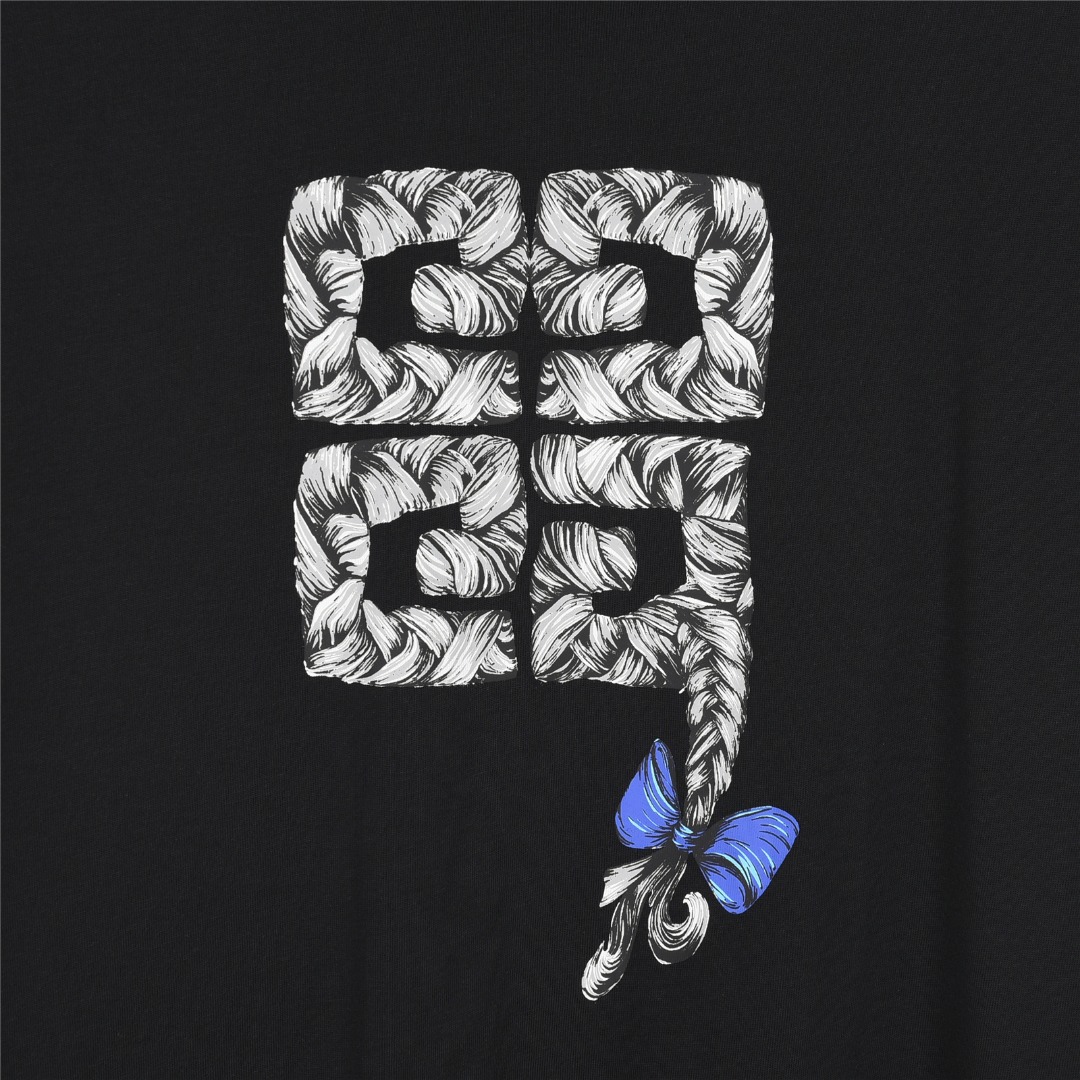 Givenchy/纪梵希 25ss 辫子印花短袖T恤
