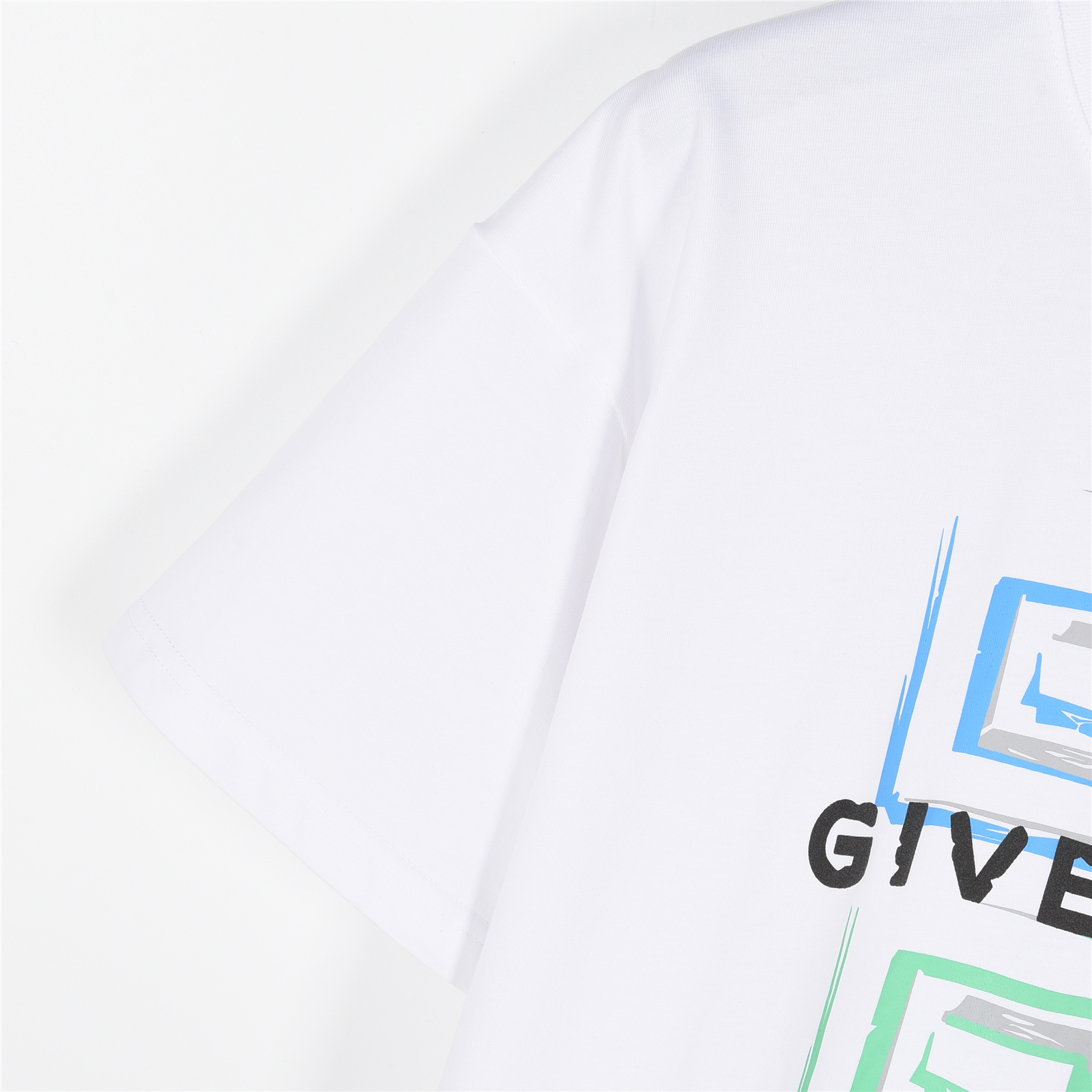 Givenchy/纪梵希 25ss 彩色涂鸦立体4G印花短袖T恤 黑色 白色