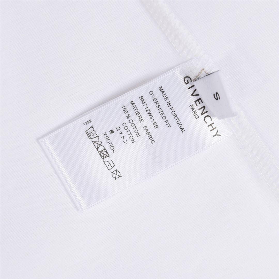 Givenchy/纪梵希 25ss 彩色涂鸦立体4G印花短袖T恤 黑色 白色