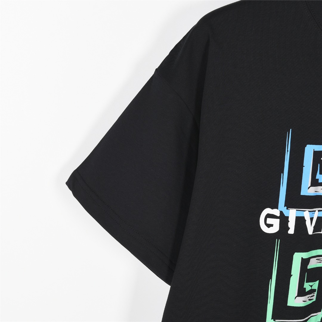 Givenchy/纪梵希 25ss 彩色涂鸦立体4G印花短袖T恤
