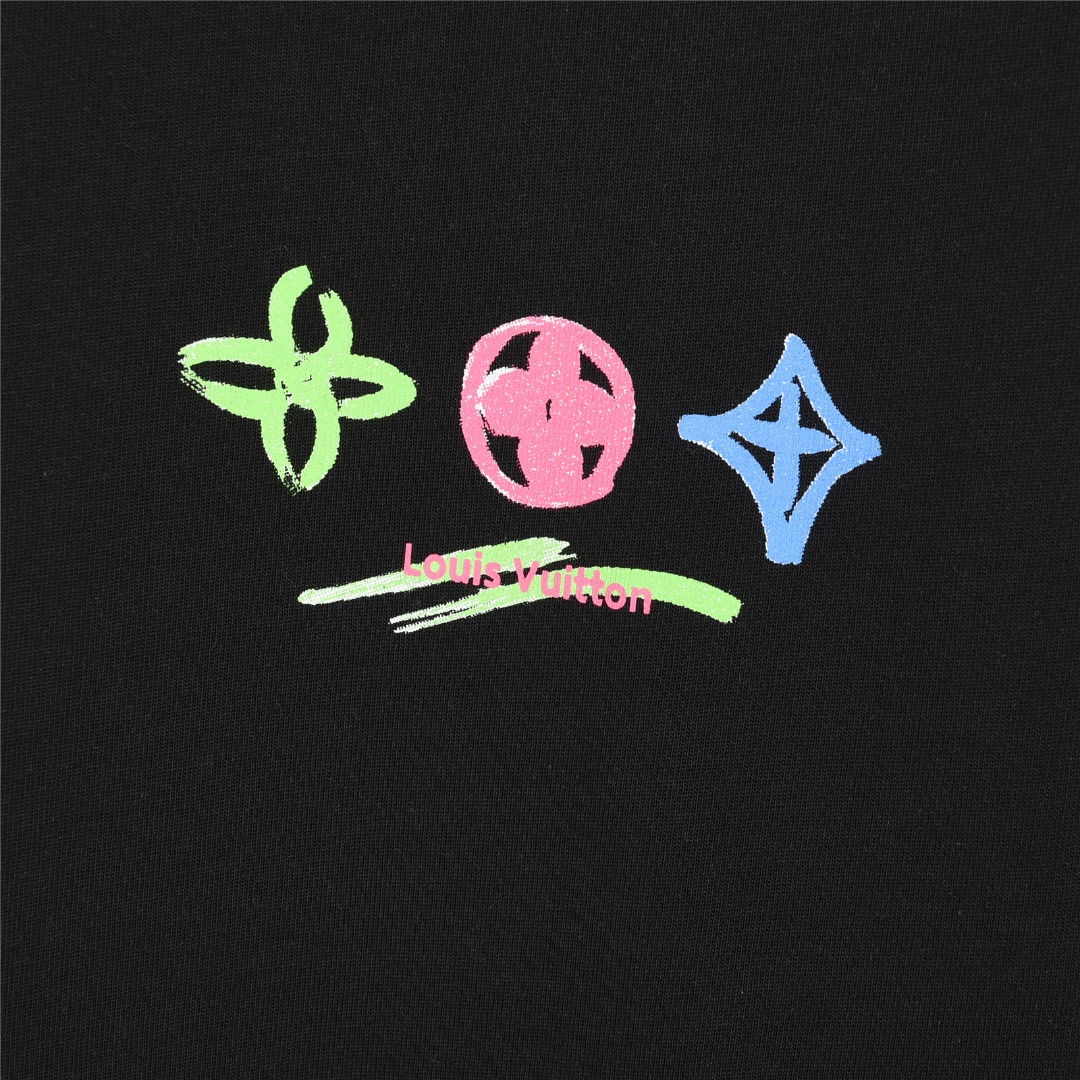 Louis Vuitton/路易威登 25ss 彩绘涂鸦大logo印花短袖T恤