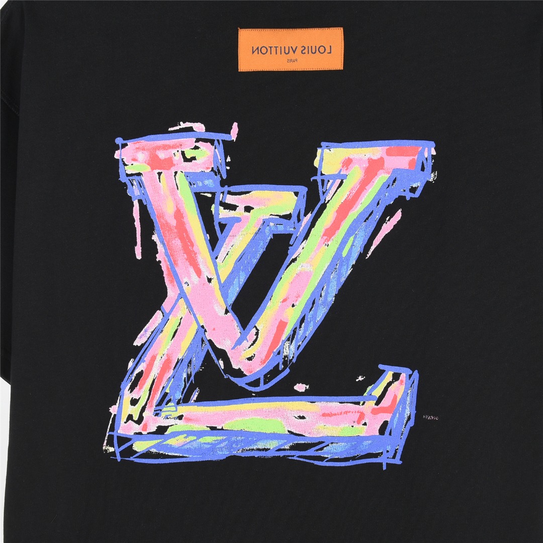 Louis Vuitton/路易威登 25ss 彩绘涂鸦大logo印花短袖T恤