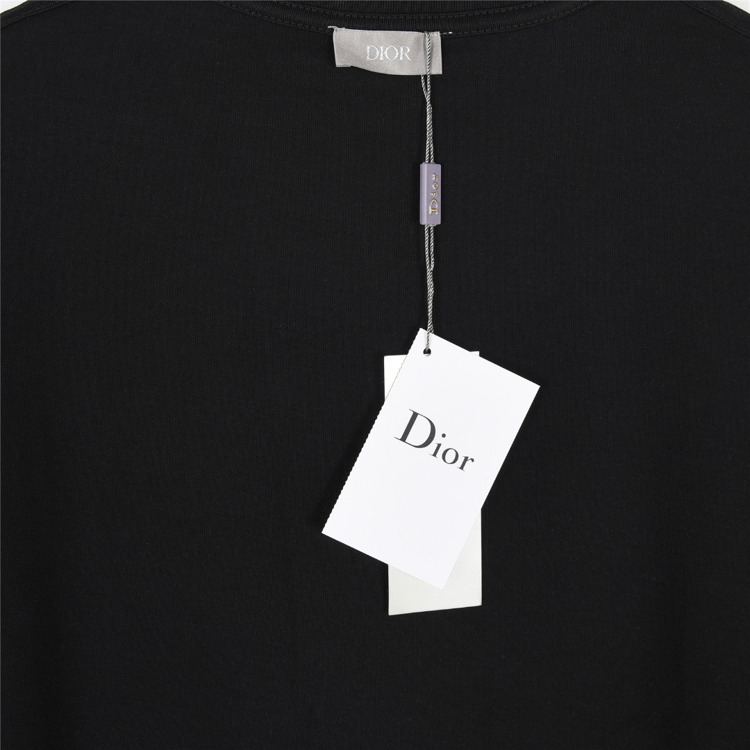 Dior & Stone lsland 石头岛联名刺绣logo短袖T恤