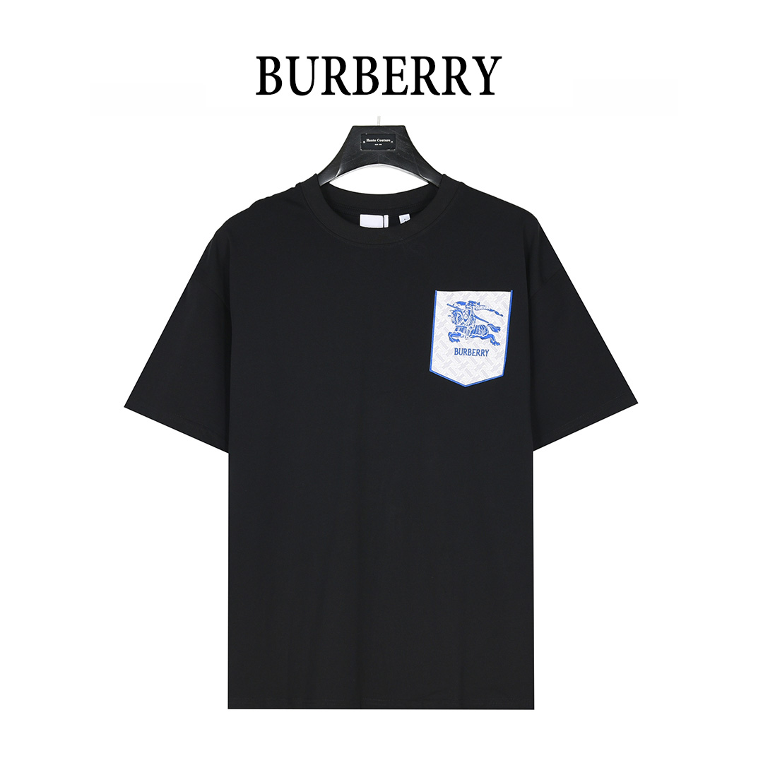Burberry/巴宝莉 25ss 皮革口袋刺绣战马短袖T恤
