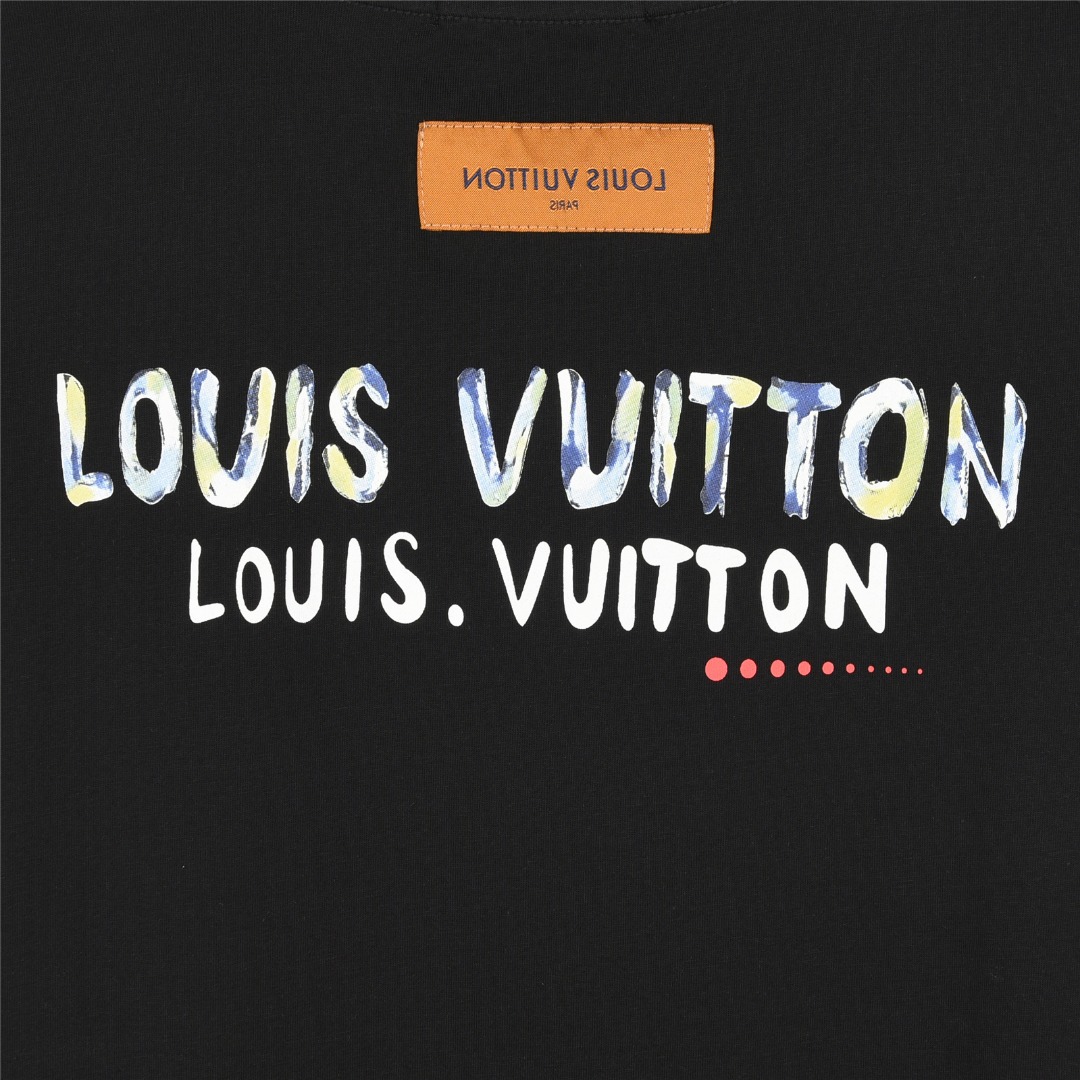 Louis Vuitton/路易威登 25ss 迷彩字母logo印花短袖T恤