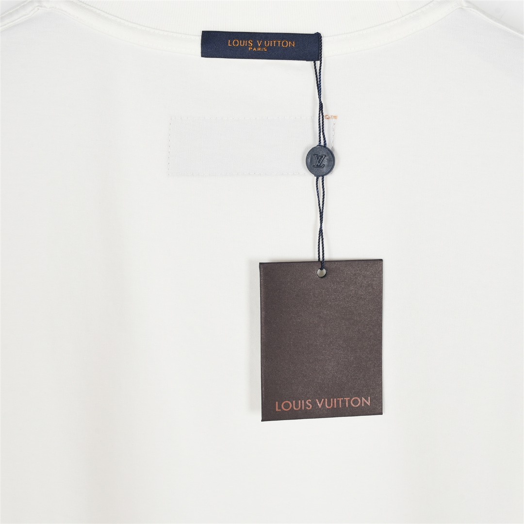 Louis Vuitton/路易威登 25ss 胸口立体苞芯logo刺绣短袖T恤
