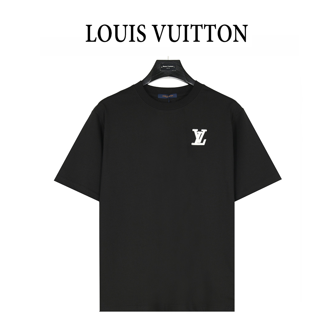 Louis Vuitton/路易威登 25ss 胸口立体苞芯logo刺绣短袖T恤