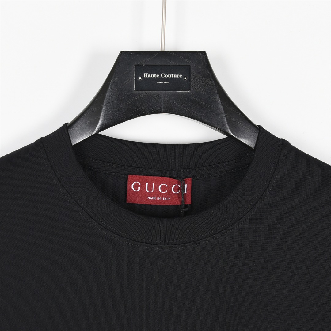 Gucci /古驰 25ss 简约logo渐变斑驳印花短袖T恤
