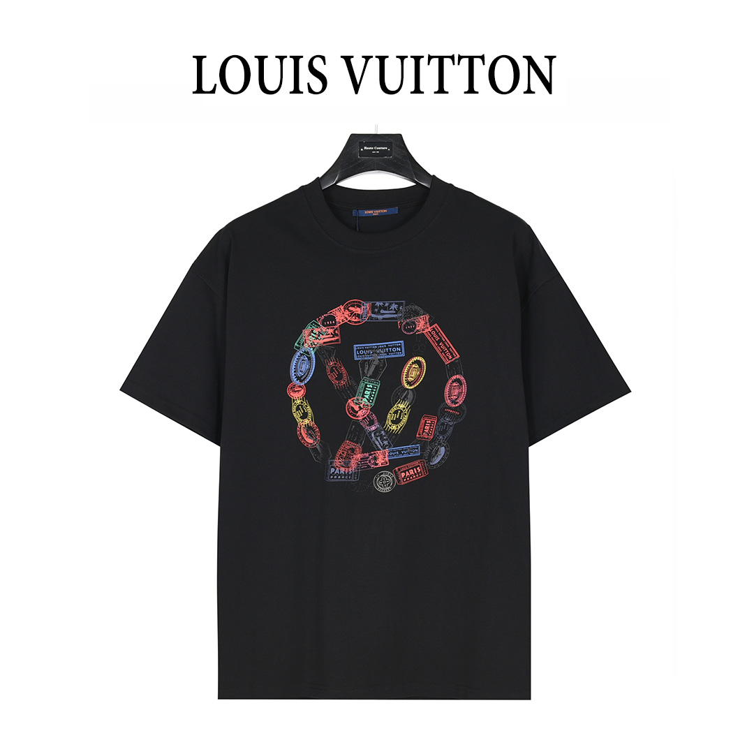 Louis Vuitton/路易威登 25ss 链条字母logo印花短袖T恤