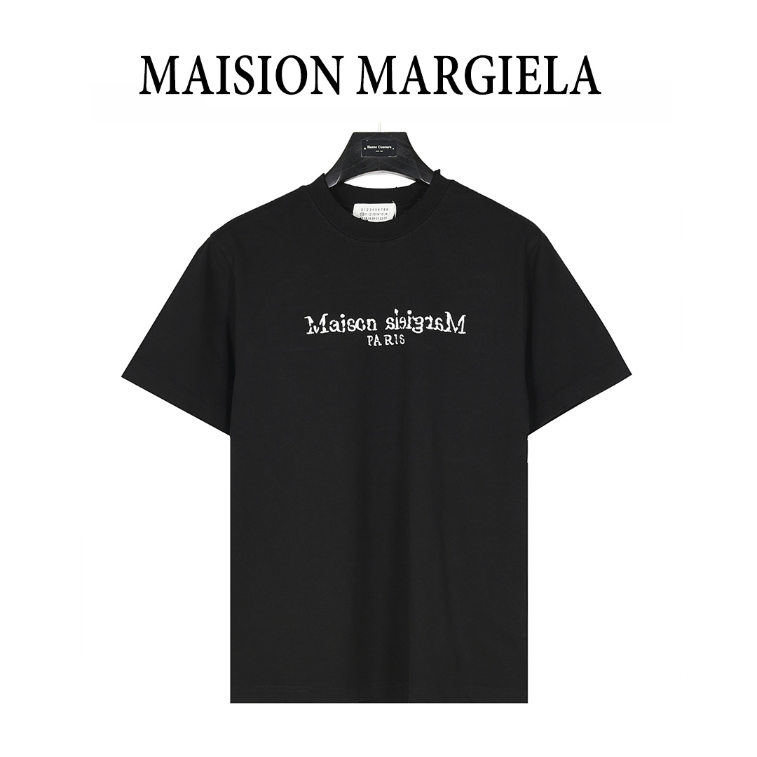 MaisonMargiela/马吉拉 刺绣破坏贴布圆领短袖T恤