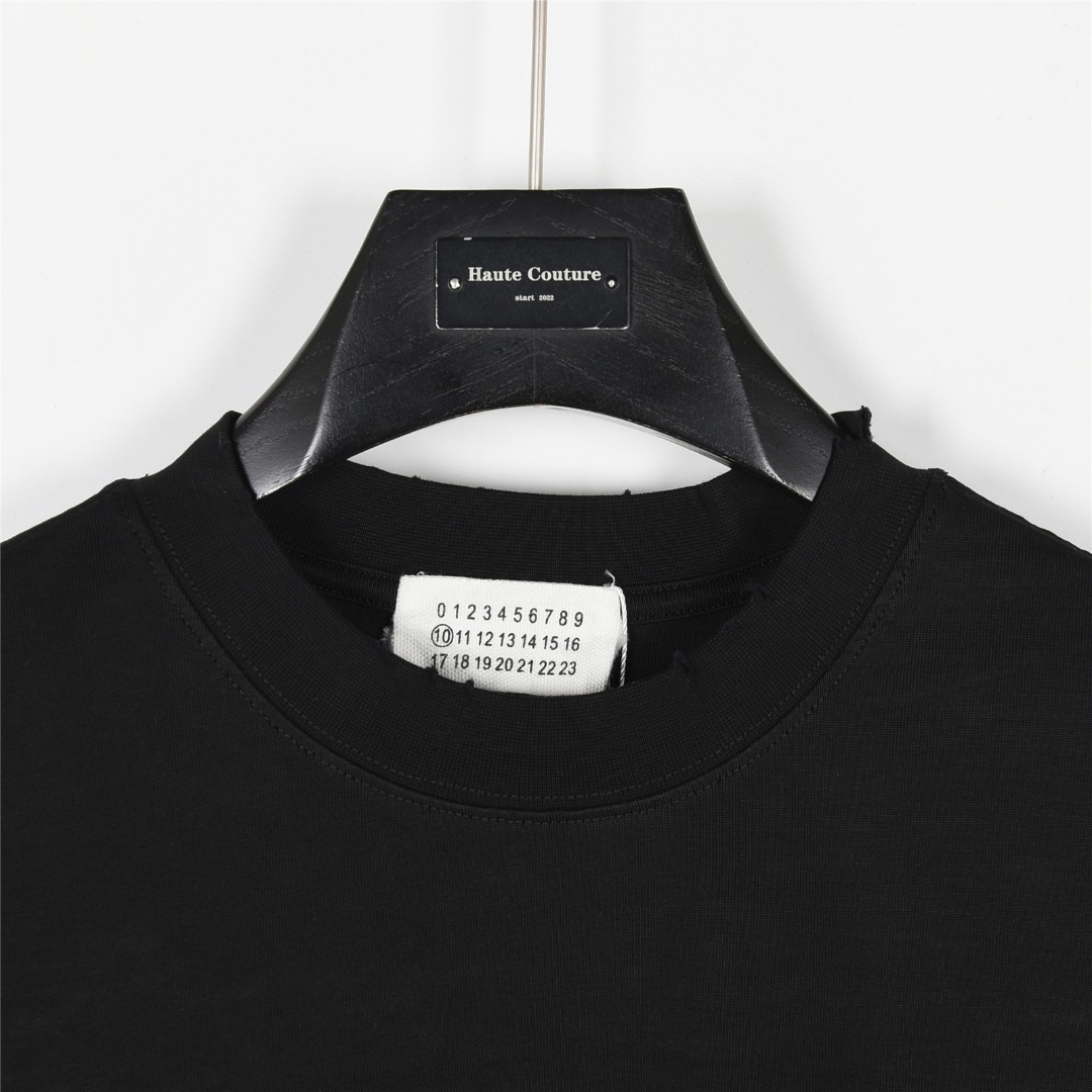 MaisonMargiela/马吉拉 刺绣破坏贴布圆领短袖T恤