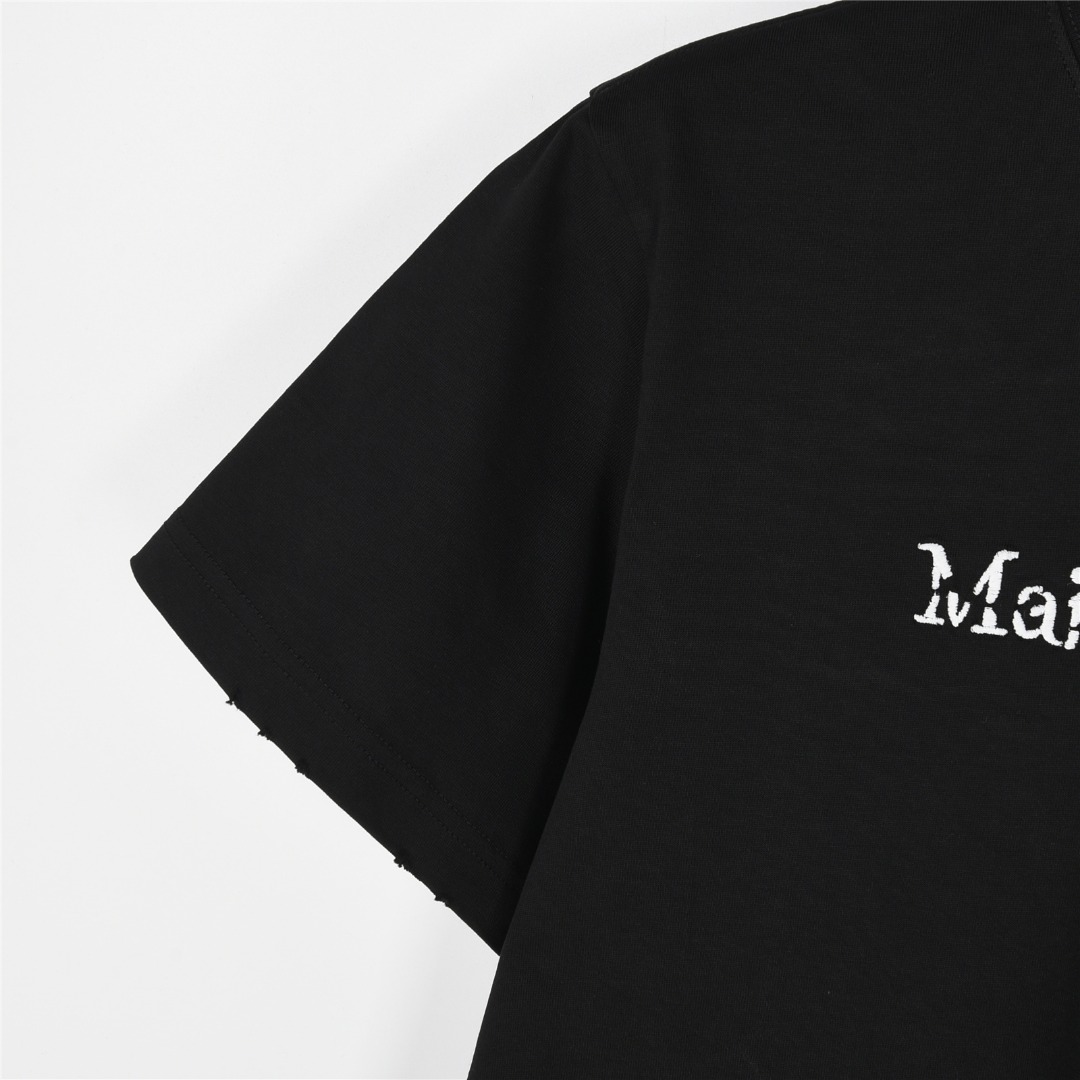MaisonMargiela/马吉拉 刺绣破坏贴布圆领短袖T恤