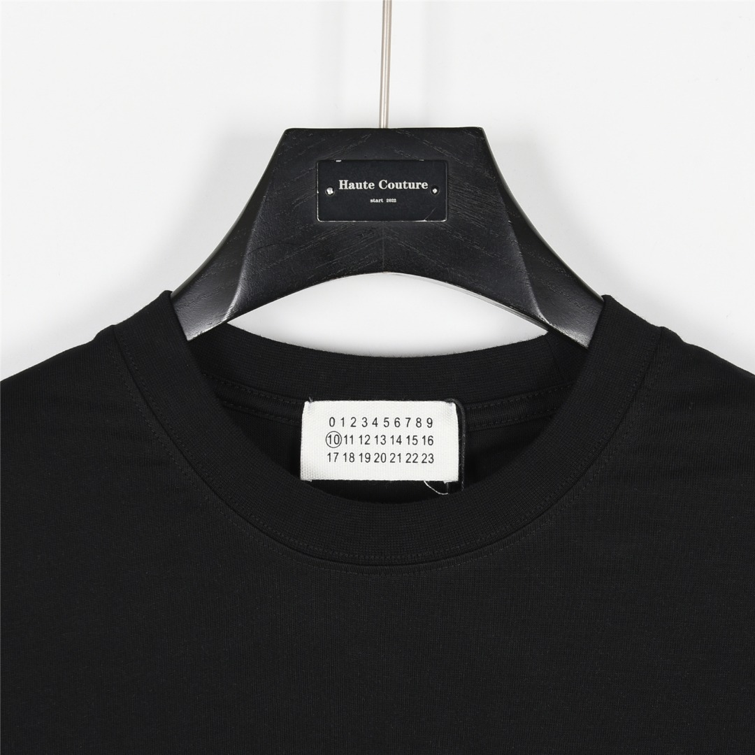 MaisonMargiela/马吉拉 数字咖啡杯印花圆领短袖T恤