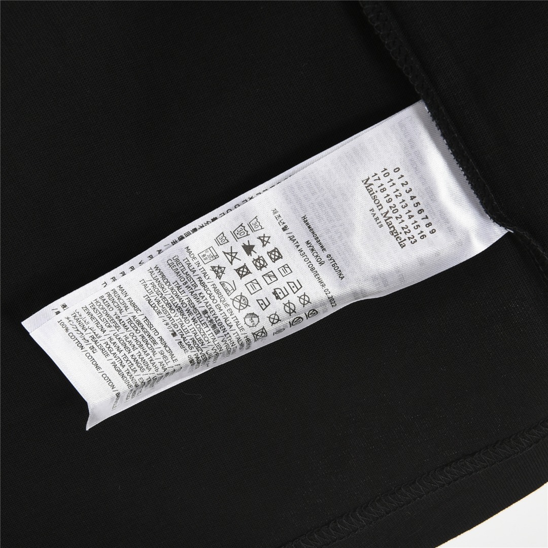 MaisonMargiela/马吉拉 镂空圆洞数字圆领短袖T恤
