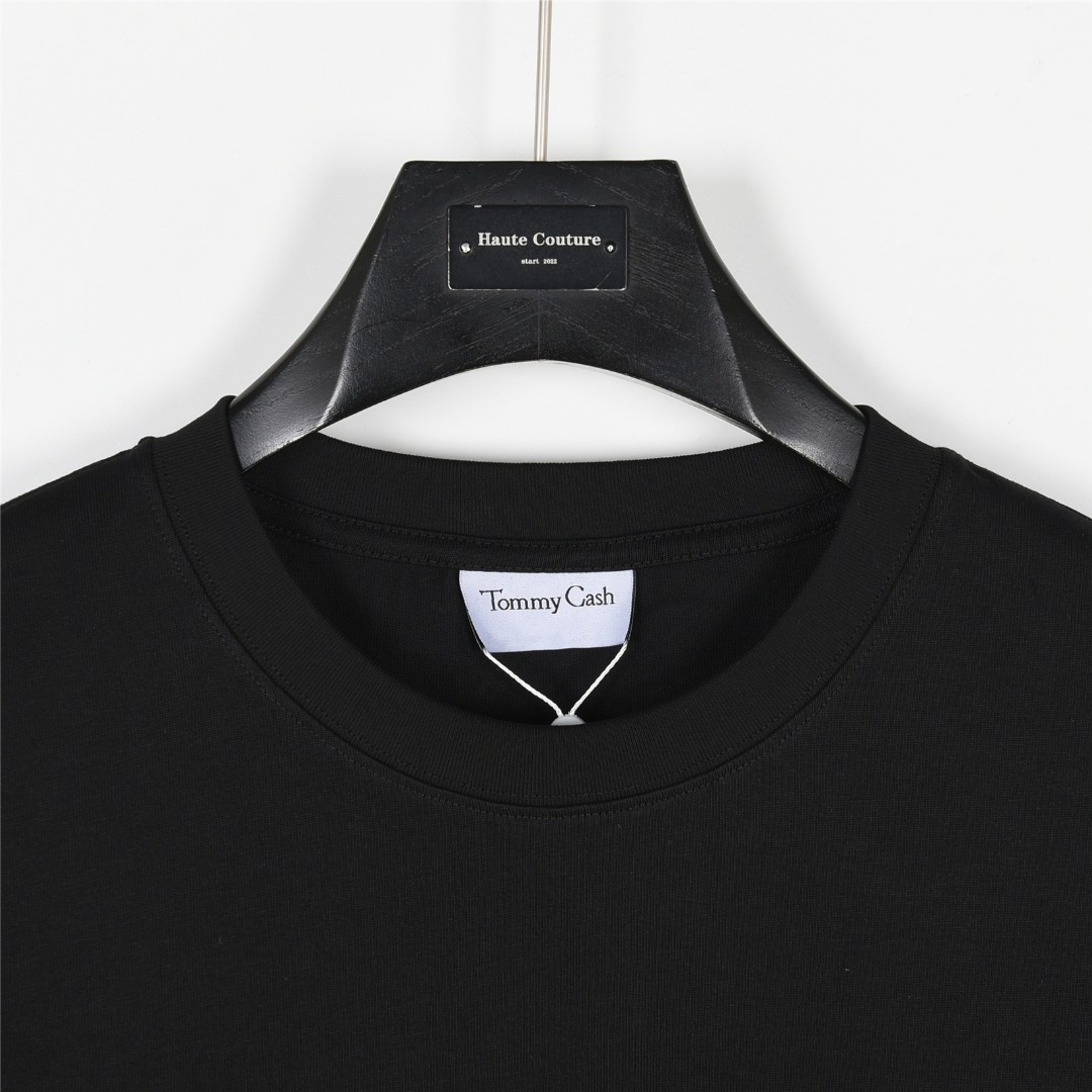 MaisonMargiela/马吉拉 联名TommyCash刺绣logo圆领短袖T恤