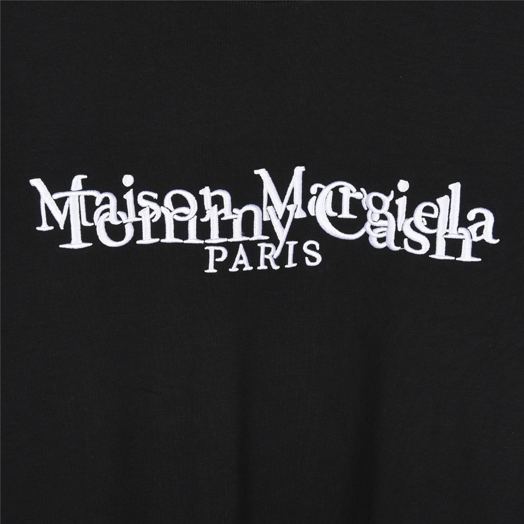 MaisonMargiela/马吉拉 联名TommyCash刺绣logo圆领短袖T恤