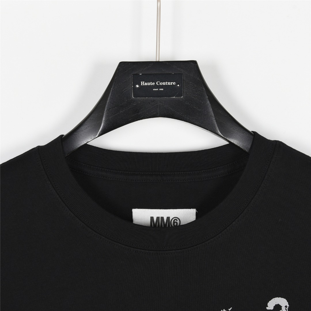 MaisonMargiela/马吉拉 数字绘画斑驳涂鸦圆领短袖T恤