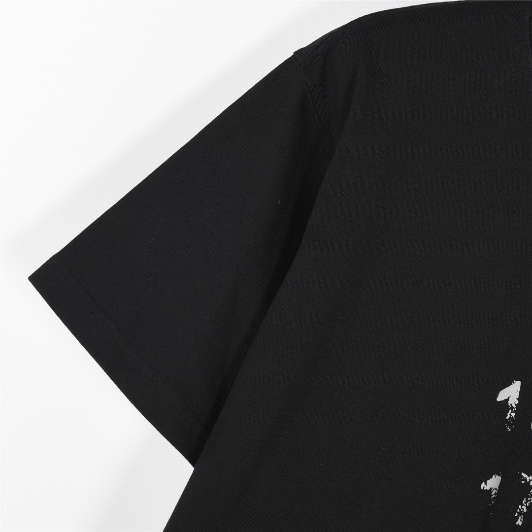 MaisonMargiela/马吉拉 数字绘画斑驳涂鸦圆领短袖T恤