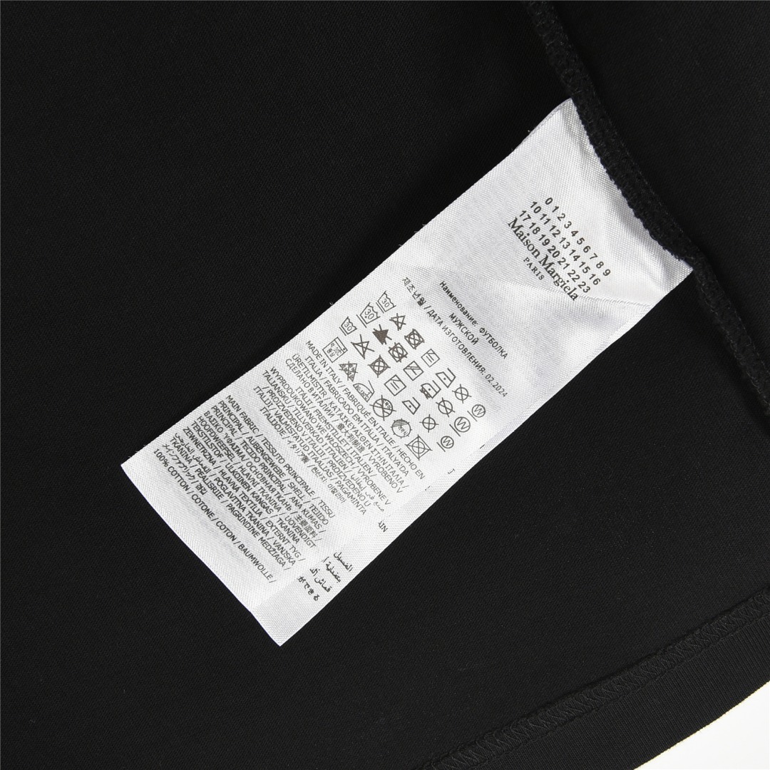 MaisonMargiela/马吉拉 数字绘画斑驳涂鸦圆领短袖T恤