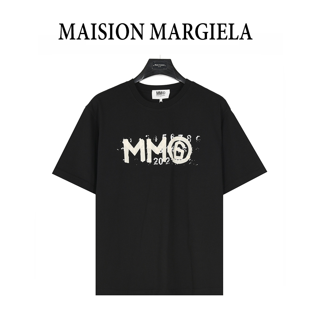 MaisonMargiela/马吉拉 MM6胶带印花圆领短袖T恤