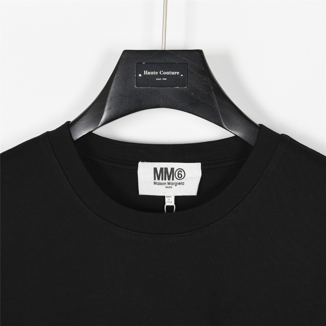 MaisonMargiela/马吉拉 MM6胶带印花圆领短袖T恤
