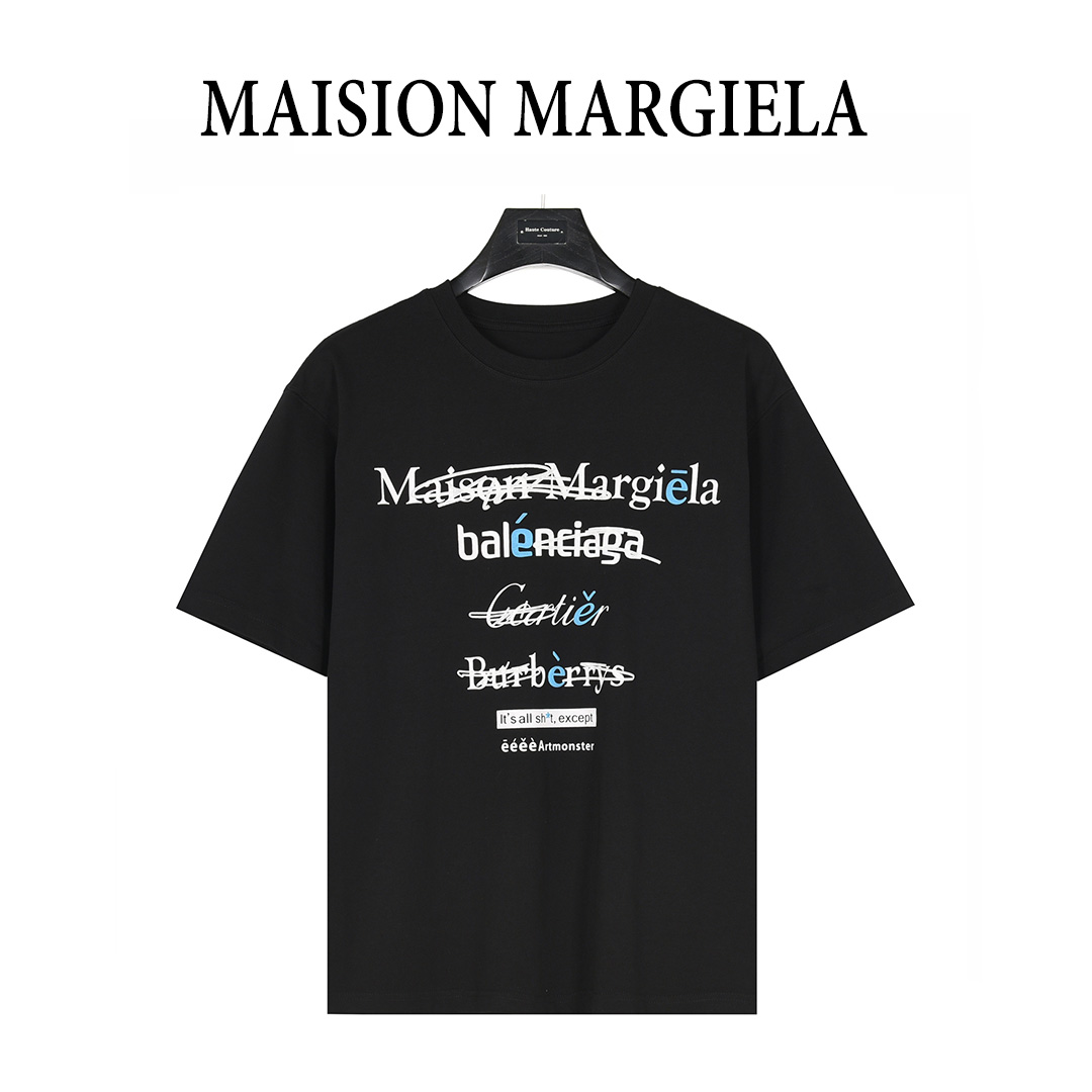 MaisonMargiela/马吉拉 恶搞印花涂鸦圆领短袖T恤