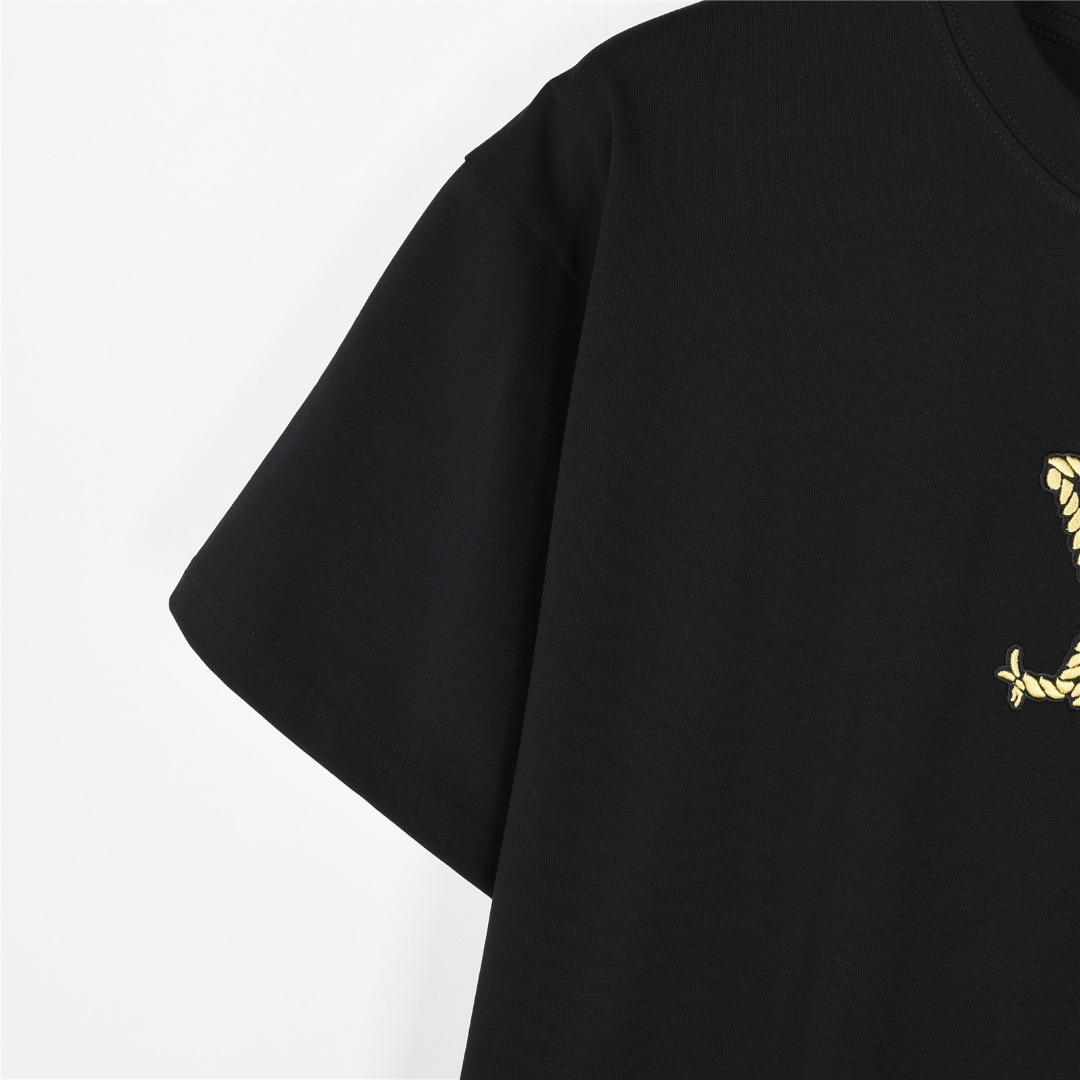 Louis Vuitton/路易威登 25ss 麻绳结刺绣短袖T恤