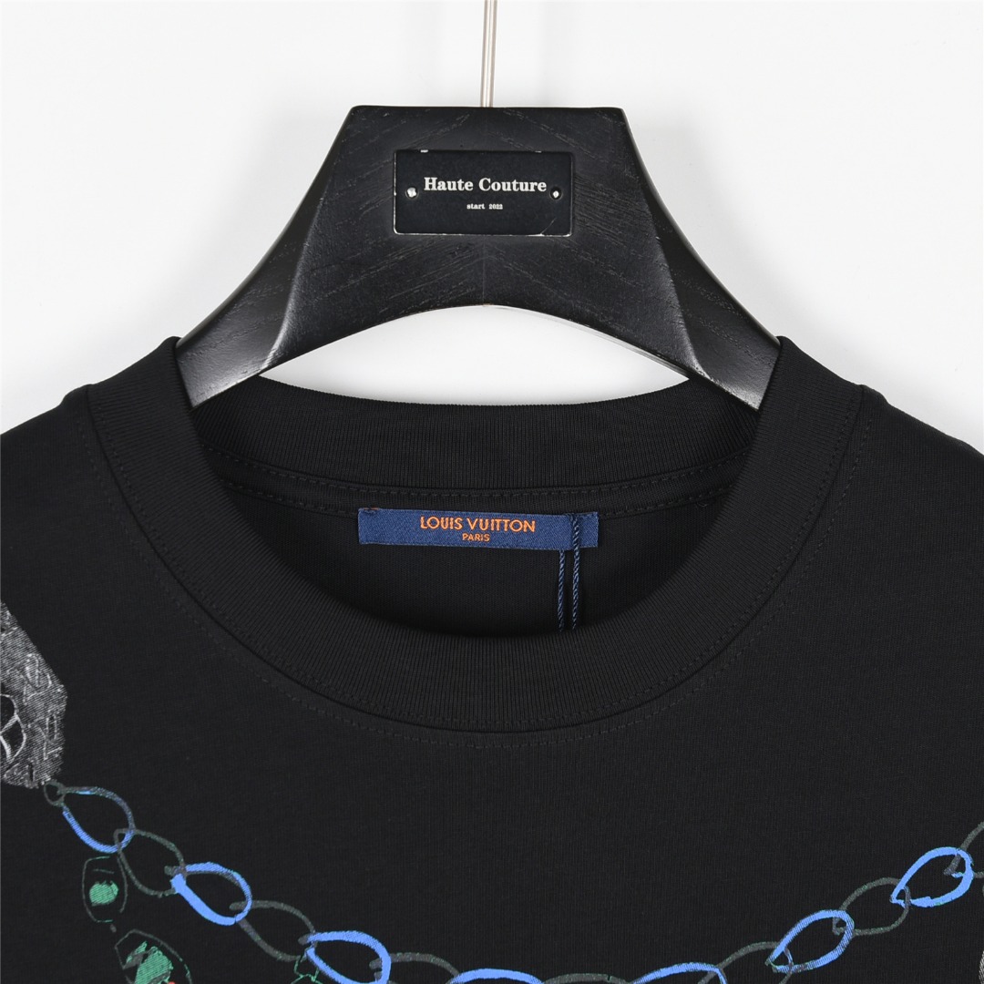 Louis Vuitton/路易威登 25ss 创意项链字母logo印花短袖T恤