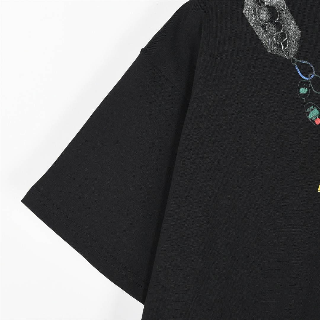 Louis Vuitton/路易威登 25ss 创意项链字母logo印花短袖T恤