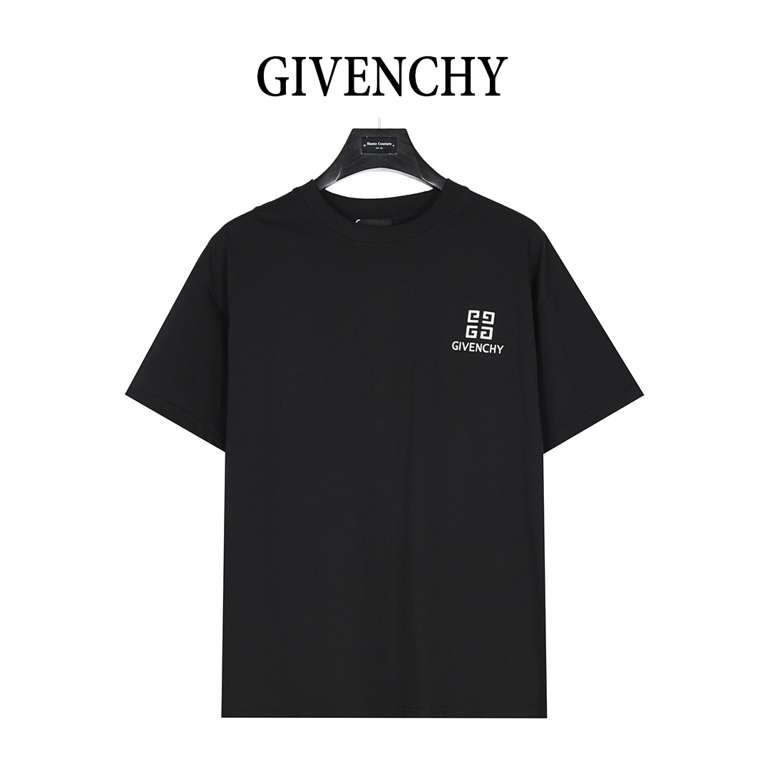 Givenchy/纪梵希 25ss 前后四宫格字母立体凹凸印花短袖T恤