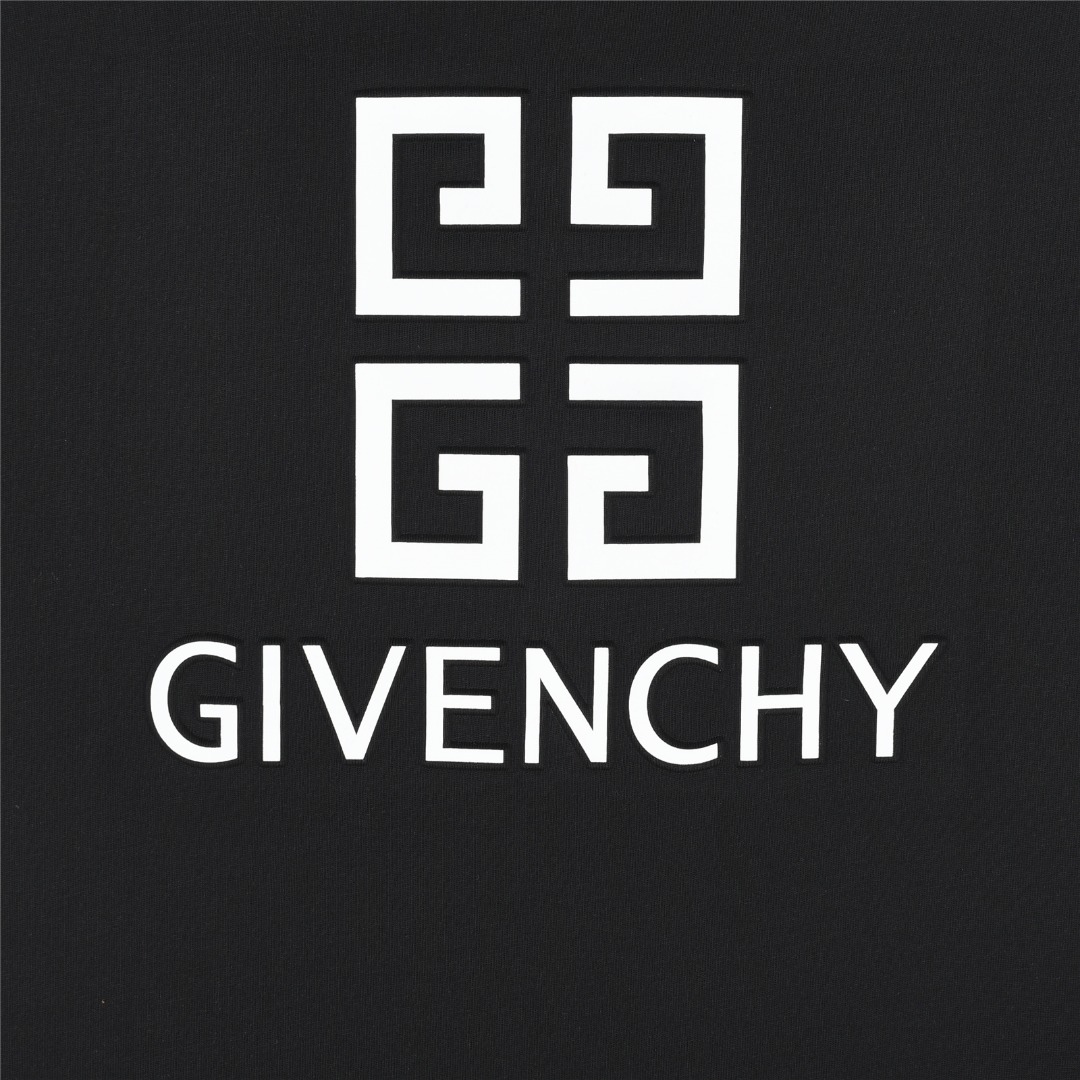 Givenchy/纪梵希 25ss 前后四宫格字母立体凹凸印花短袖T恤