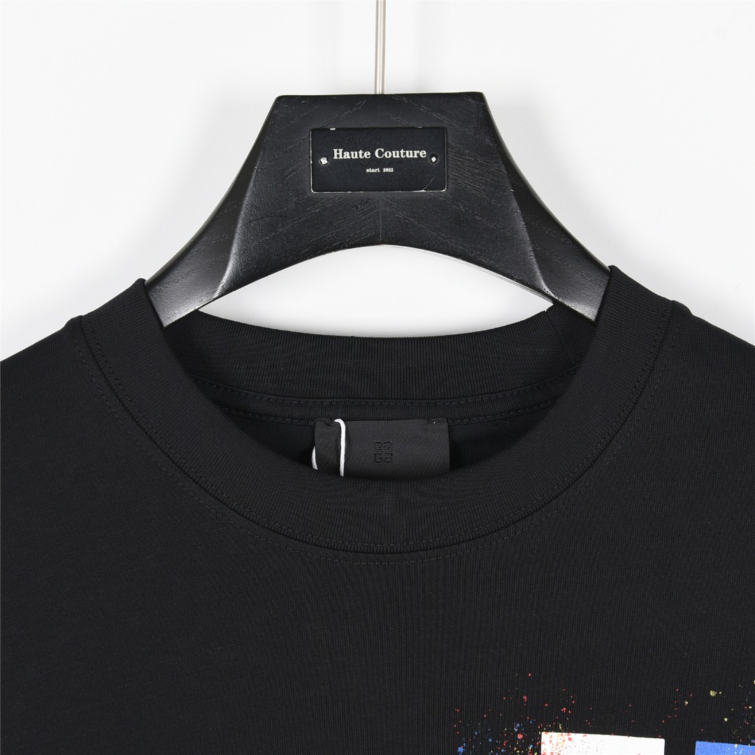 Givenchy/纪梵希 25ss 宫格彩色泼墨印花短袖T恤