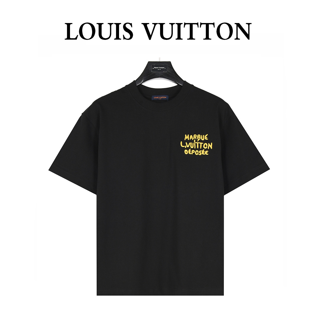Louis Vuitton/路易威登 25ss 胸口logo字母刺绣短袖T恤