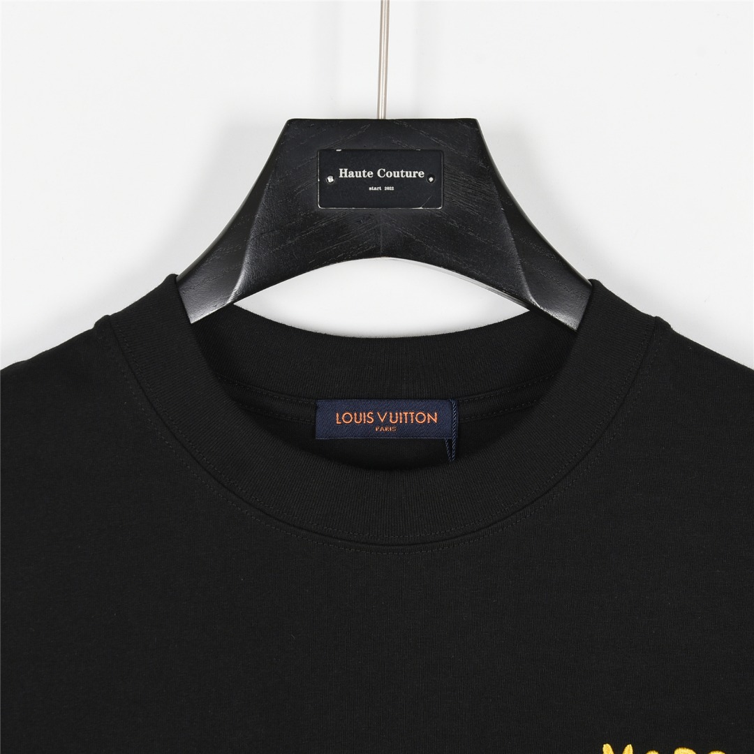 Louis Vuitton/路易威登 25ss 胸口logo字母刺绣短袖T恤