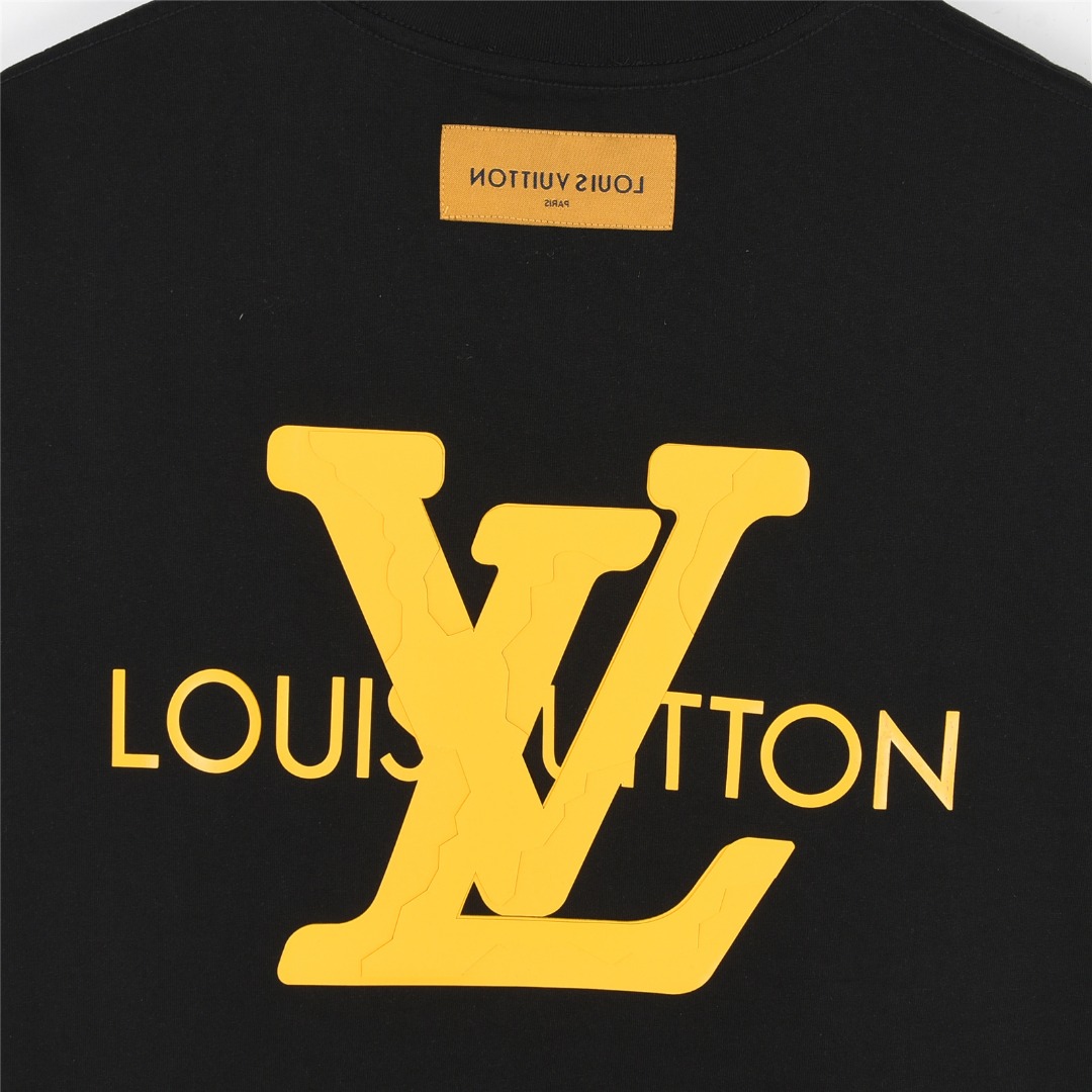 Louis Vuitton/路易威登 25ss 后背大logo字母立体压胶短袖T恤