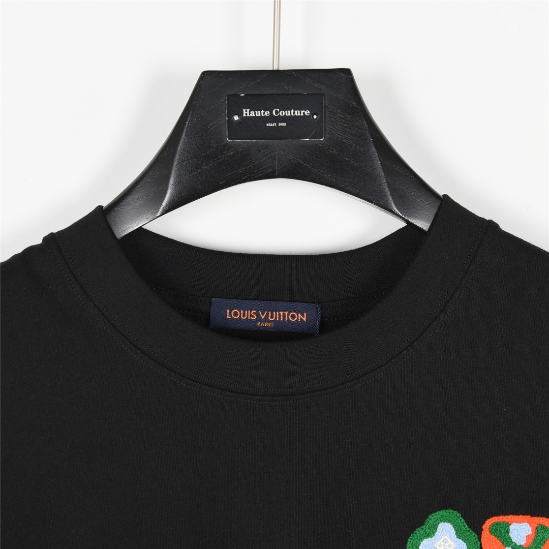 Louis Vuitton/路易威登 25ss 胸口及后背四叶草logo刺绣短袖T恤