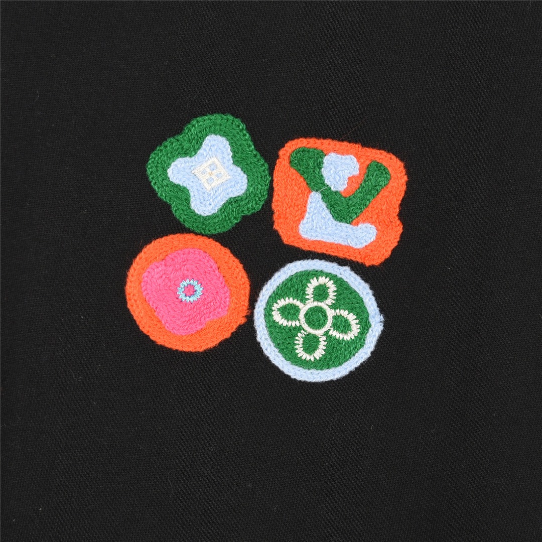 Louis Vuitton/路易威登 25ss 胸口及后背四叶草logo刺绣短袖T恤