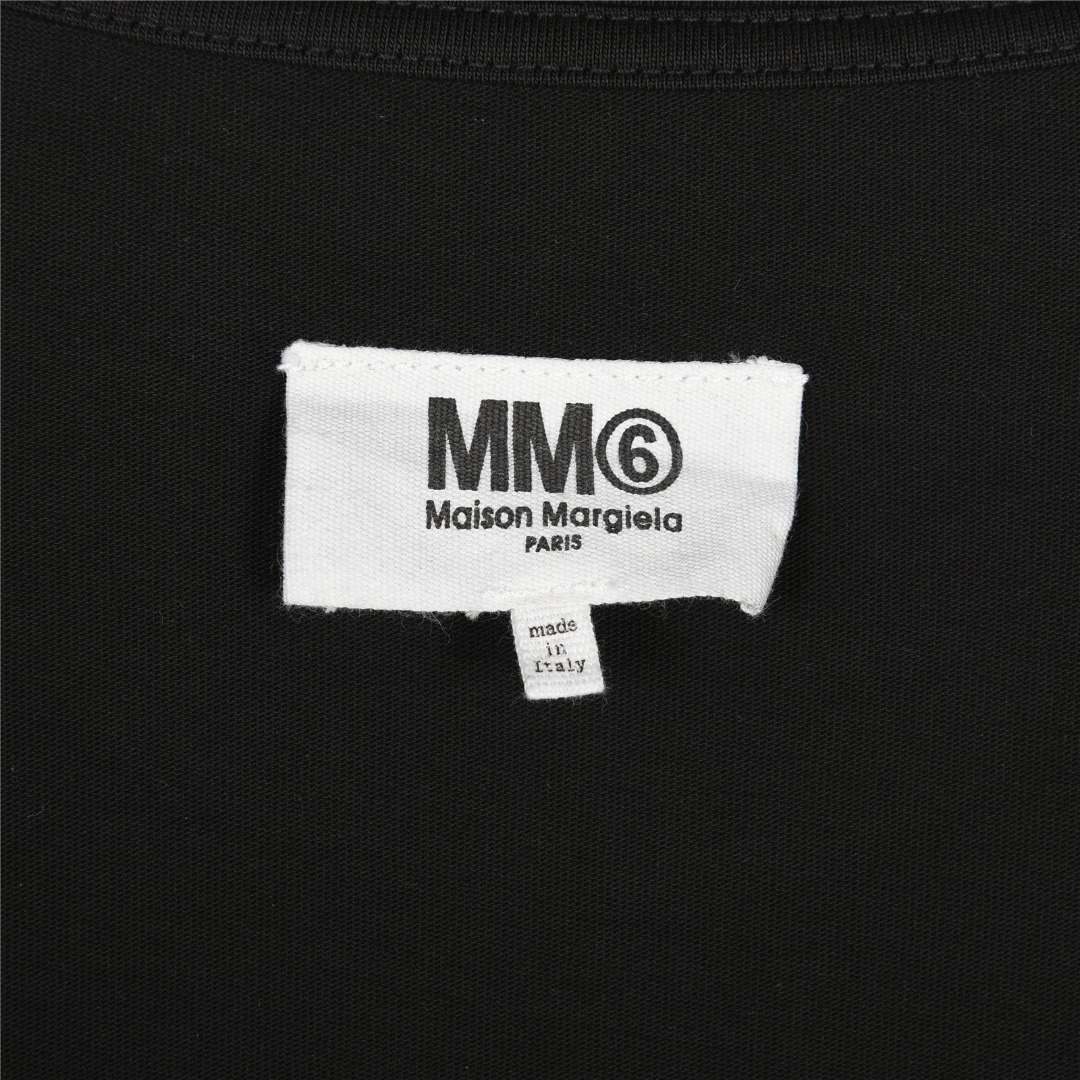 MaisonMargiela/马吉拉 线条泼墨涂鸦印花圆领短袖T恤