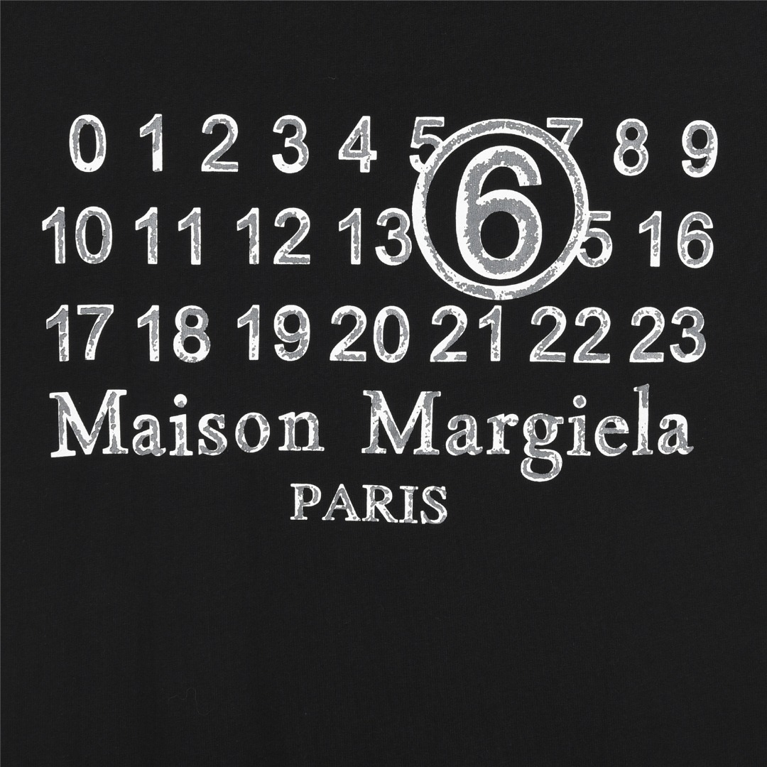 MaisonMargiela/马吉拉 后背数字重影印花短袖T恤