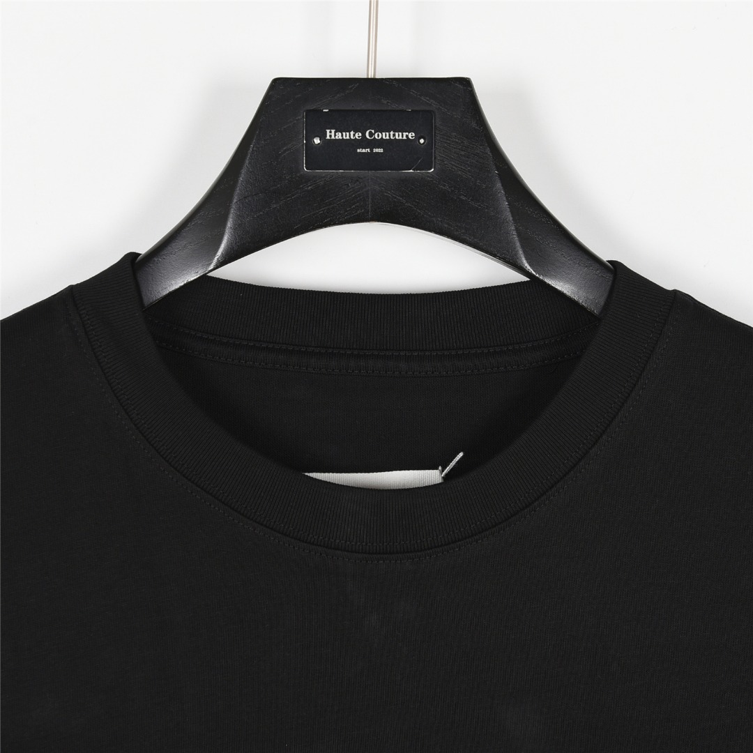 MaisonMargiela/马吉拉 几何数字连线刺绣短袖T恤