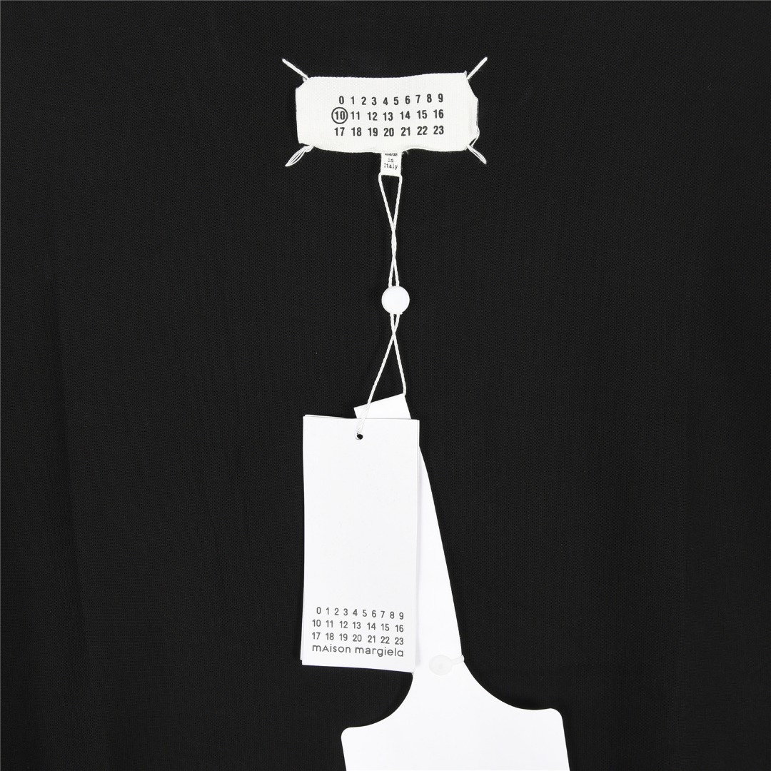 MaisonMargiela/马吉拉 几何数字连线刺绣短袖T恤