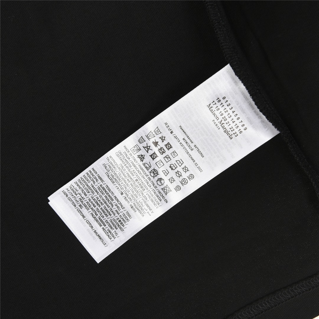 MaisonMargiela/马吉拉 几何数字连线刺绣短袖T恤