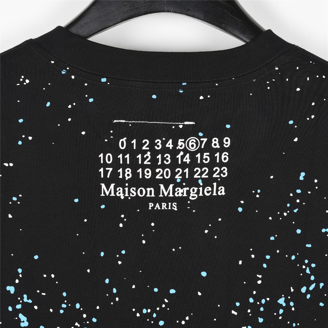 MaisonMargiela/马吉拉 数字泼墨斑点印花短袖T恤