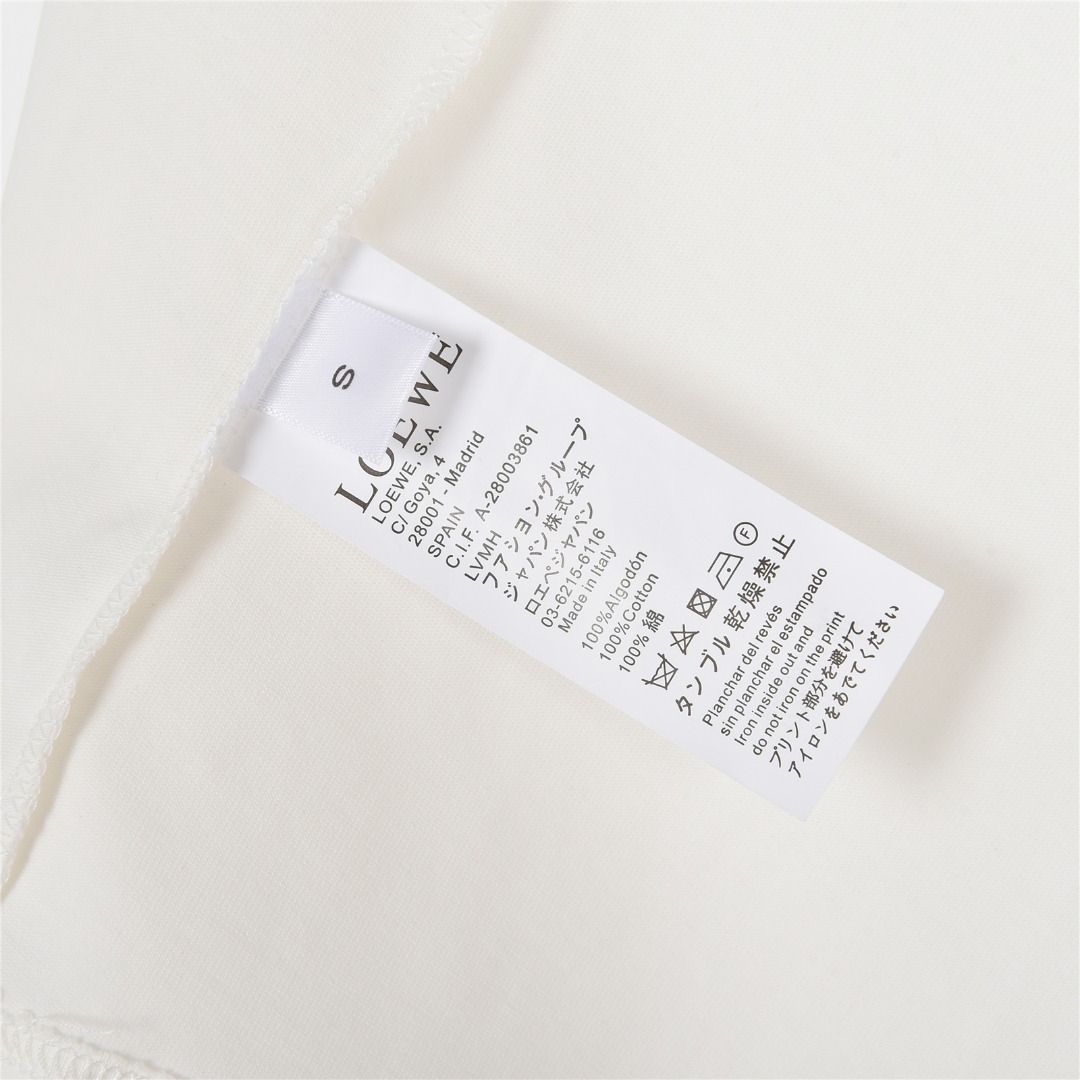 Loewe/罗意威 25ss 胸口彩色徽标刺绣logo短袖T恤
