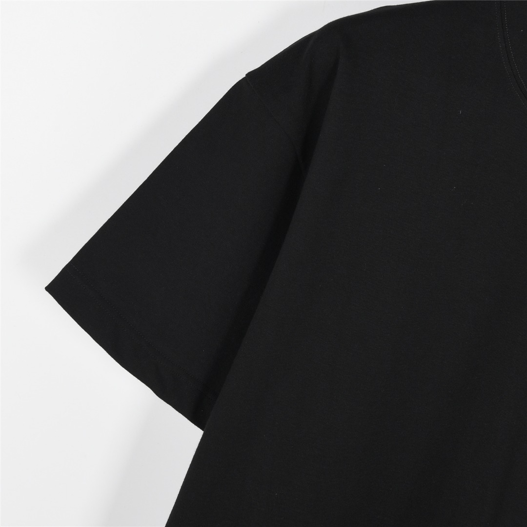 Balenciaga/巴黎世家 25ss 双B可乐logo多标识植绒印花短袖T恤