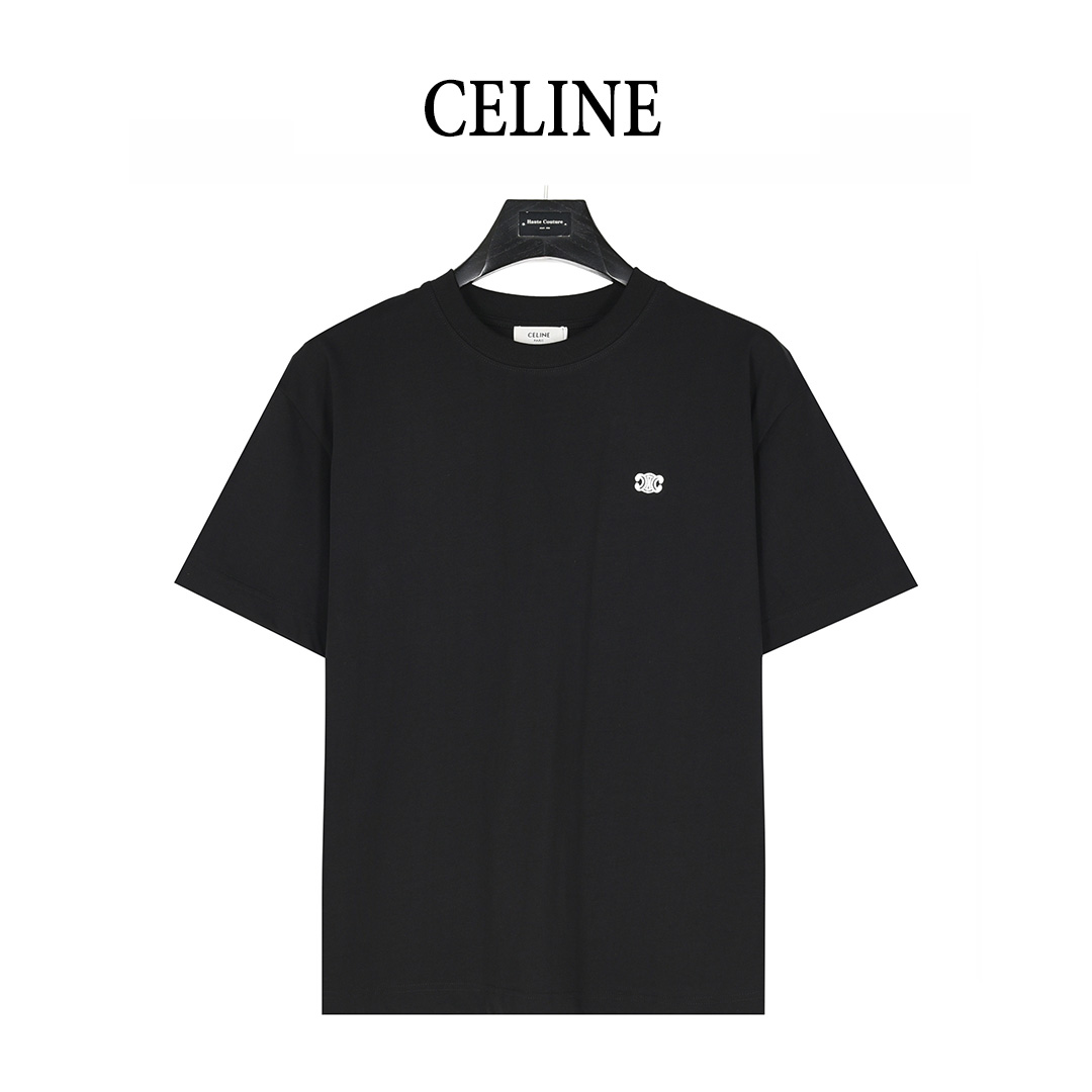 CELINE/赛琳 经典凯旋门刺绣小标基础款短袖T恤 CE气质清爽干净的短袖T恤