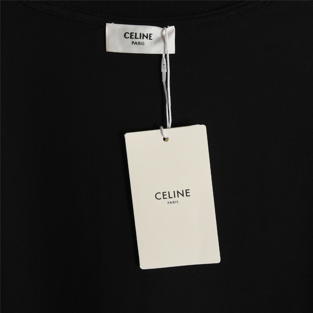 CELINE/赛琳 经典凯旋门刺绣小标基础款短袖T恤 CE气质清爽干净的短袖T恤