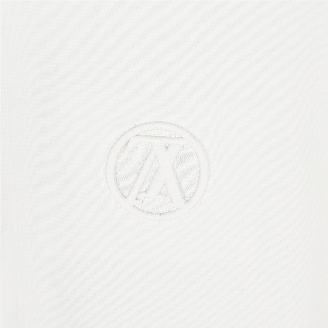 Louis Vuitton/路易威登 25ss 反转圆标小标logo刺绣短袖T恤 黑色 白色