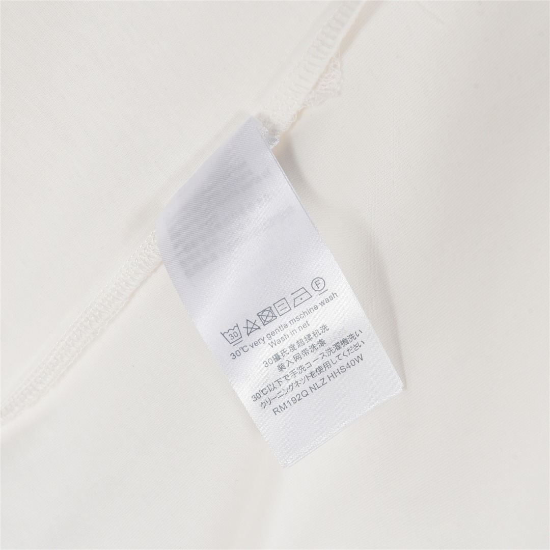 Louis Vuitton/路易威登 25ss 反转圆标小标logo刺绣短袖T恤 黑色 白色